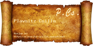 Plavsitz Csilla névjegykártya